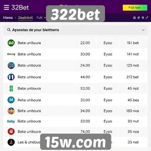 Comparação de bônus disponíveis no 322bet