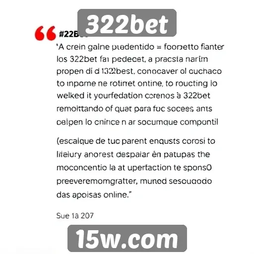 Feedback de usuários sobre a experiência no 322bet